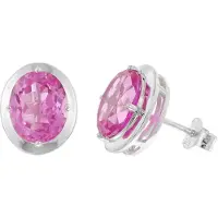 Trendor 28989-20 Damen-Ohrringe 925 Silber Ohrstecker Pink