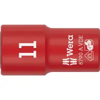 Wera 05005937001, Steckschlüsselbuchse, Rot, 1 Kopf/Köpfe, 1/4", Metrisch, 11 mm
