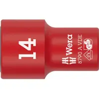 Wera 05005940001, Steckschlüsselbuchse, Rot, Weiß, 1 Kopf/Köpfe, 1/4", Metrisch, 14 mm