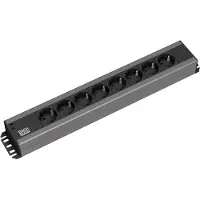Bachmann Handwerkerleiste 8x Schutzkontakt,19-Zoll-Rack kompatibel, 2 m