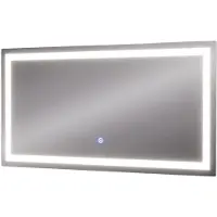 Vicco Badezimmerspiegel Miral Glas 80 x 40 cm mit Frontlight Beleuchtung, Model 55493