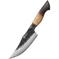 Xinzuo - Damast Kochmesser Wikinger 15 cm - X06 Mo Serie - gefertigt aus 67-lagigem Damaststahl