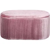 HOMCOM Sofa gepolstert Bank mit Lagerung Sarg Bank Französisch Stil Samt elegant rosa 838-085