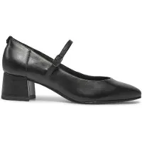 Tamaris Damen Pumps Riemchen Leder Blockabsatz 1-22311-43, Größe:41 EU, Farbe:Schwarz