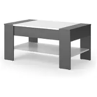 Vicco Couchtisch August Anthrazit/Weiß 99.6 x 58.8 cm mit Schublade, Model 55597