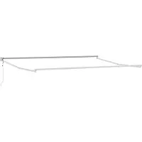 vidaXL Ausziehbarer Sonnenschirmrahmen Weiß 400 x 300 cm Aluminium