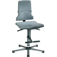 BIMOS Arbeitsdrehstuhl Sintec A mit Gleitern und Aufstiegshilfe Polypropylen Sitz-Höhe 580-850mm - S9801 -1000
