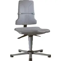 BIMOS Arbeitsstuhl SINTEC, Permanentkontakt, Orthositz, ohne Armlehnen & Polsterung, mit Gleitern
