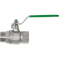 GEKA Trinkwasserkugelhahn DIN-DVGW, MS vernickelt, Hebelgriff, IG/AG, G 3/4", PN40,