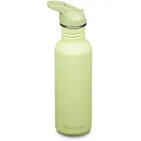 Klean Kanteen Classic Water Bottle 1011199 Shadow Lime, Flip Seal Sport Cap, Trinkflasche, 800 ml