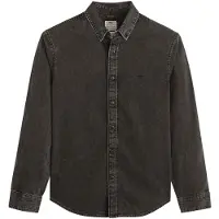 Levi's für Herren. A7210-0038 Authentic Button Down Hemd schwarz (M), Lässig, Baumwolle, Langarm