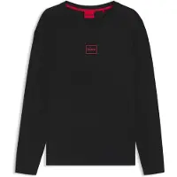 HUGO Longsleeve 50525229 Schwarz Regular Fit