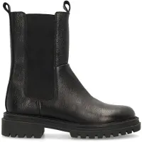 Manfield Schwarze Chelsea Boots aus Leder | Größe 40