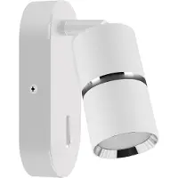 Licht-Erlebnisse Wandlampe Metall verstellbar Weiß Chrom GU10 Wandspot