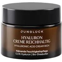 Junglück Hyaluron Creme Reichhaltig - Well Aging, Tages- & Nachtcreme mit Bio Aloe Vera 50 ml