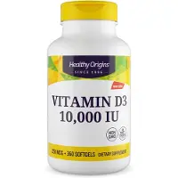 Healthy Origins , Vitamin D3, 10.000 IU, Weichkapseln 360 St
