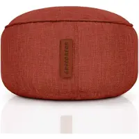 Green Bean Sitzhocker "Home Linen" 45x25cm mit EPS Perlen Füllung - Fußhocker für Sitzsäcke - Rot