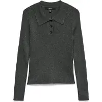 Vero Moda Pullover Siljerib 10336674 Grau Slim Fit