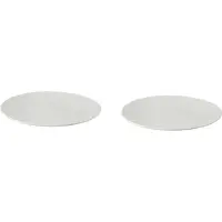Palmer 2 x White Delight Teller flach im Set, Porzellan, Ø 27 cm, weiß glänzend, randlos coupe modern, für Pizza, Menü oder Torte