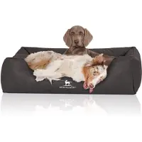 Knuffelwuff Hundebett Scottsdale aus Kunstleder XL 105 x 75cm Schwarz