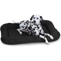 Knuffelwuff Wasserfestes In und Outdoor Hundebett Lucky aus Nylongewebe XXL 118 x 85cm Schwarz