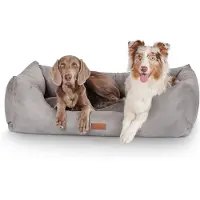 Knuffelwuff Hundebett Dreamline aus Velours Übergröße XXXL 155 x 105cm Grau