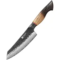 Xinzuo - Damast Santoku klein 14 cm - X06 Mo Serie - hergestellt aus 67-lagigem Damaststahl
