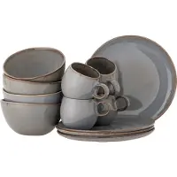 Bloomingville Sandrine Frühstücksset grau 12-teilig