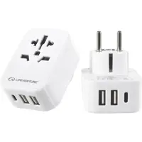 Lifeventure Weltreiseadapter Für Europäische Steckdosen Mit Usb