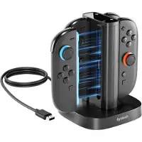 Syntech 4-in-1 Joy-Con Ladestation mit LED für Nintendo Switch 2