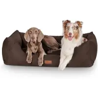 Knuffelwuff Hundebett Dreamline aus Velours XXL 120 x 85cm Braun