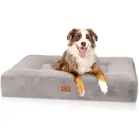 Knuffelwuff orthopädisches Hundebett mit kuschelig weichem Kaninchen Fellimitat Midland 100x80cm