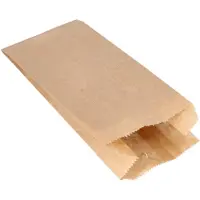 Papstar Seitenfaltenbeutel 37309, Papier, 110 x 240 x 60mm, braun, 1000 Stück