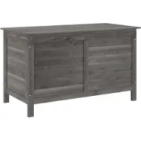 vidaXL Gartentruhe Anthrazit 99x49,5x58,5 cm Massivholz Tanne