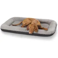 Knuffelwuff Kunstleder Hundebett Jerry XXL 120 x 85 Grau