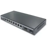 Digitus 8-Port Gigabit PoE Netzwerkswitch, Desktop, L2 managed, 2 Uplinkports, SFP, 86 W, af/at, Managed, L2, Gigabit Ethernet (10/100/1000), Power over Ethernet (PoE)