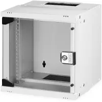 Digitus Wandgehäuse SOHO Pro - 254 mm (10") - 315x300 mm (BxT), Wandmontiertes Regal, 6U, 60 kg, Sperrschloss, Ablageschienen, Verbessertes Kabelmanagement