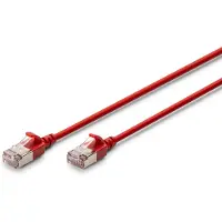 Digitus CAT 6A F-FTP Slim Patchkabel, 5m, Rot, 5 m, Cat6a, F/FTP (FFTP), RJ-45, RJ-45, Rot