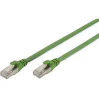 Digitus CAT 6A S/FTP Patchkabel, PUR (TPU), 5 m, Cat6a, S/FTP (S-STP), RJ-45, RJ-45, Grün