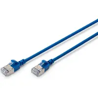 Digitus CAT 6A F-FTP Slim Patchkabel, 2m, Blau, 2 m, Cat6a, F/FTP (FFTP), RJ-45, RJ-45, Blau