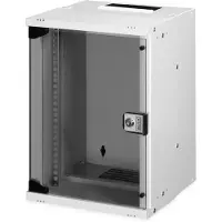Digitus Wandgehäuse SOHO Pro - 254 mm (10") - 315x300 mm (BxT), Wandmontiertes Regal, 9U, 30 kg, Sperrschloss, Ablageschienen, Verbessertes Kabelmanagement