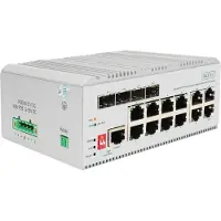 Digitus 8 Port Gigabit Ethernet Netzwerk PoE Switch, Industrial, L2 managed, 4 SFP Uplink, Managed, L2, Gigabit Ethernet (10/100/1000), Vollduplex