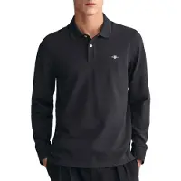 Gant Poloshirt "REG SHIELD LS PIQUE RUGGER" mit Logotickerei auf der Brust