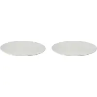 Palmer 2 x White Delight Teller flach im Set, Porzellan, Ø 32 cm, weiß glänzend, randlos coupe modern, für Pizza, Menü oder Torte