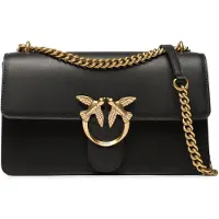 Pinko Umhängetasche Love One Classic DC Black - Antique Gold schwarz