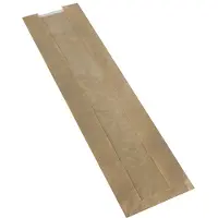 Papstar 1.000 Sichtstreifenbeutel mit PLA-Fenster "pure" 58 x 12 cm braun Kraftpapier für Baguette