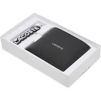 Lacoste Geldbörse Schlüsselanhänger Billfold Key Ring Box Noir schwarz