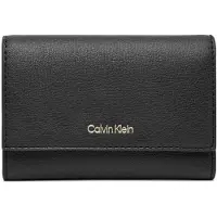 Calvin Klein Geldbörse Foil Logo Trifold W/ Zip Pocket LV04F1117G Schwarz