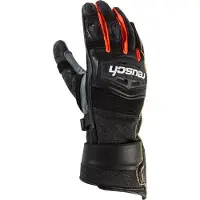 Reusch Race Rider Lederhandschuh lang schwarz/grau/leuchtrot 9 Herrenschwarz/grau/leuchtrot9 - Motorradbekleidung - Motorradhandschuhe