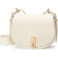 Ralph Lauren für Damen. 428932626002 Polo ID Satteltasche aus gebrochenem Weiß Leder (OSFA), Lässig
